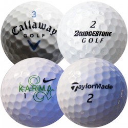 Mix značiek golfových loptičiek (Callaway, Bridgestone, Nike, TaylorMade) - 50 kusov