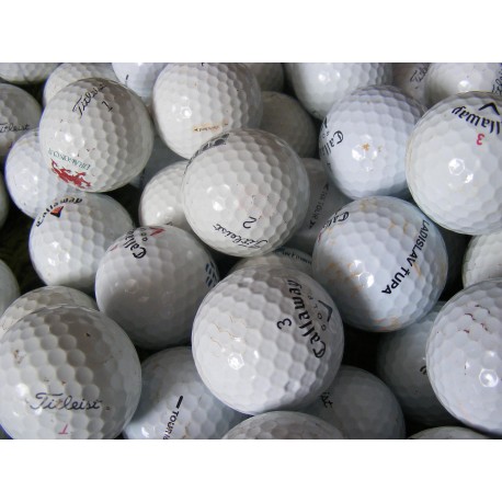 Trénink mix 4-vrstvé golfové míče (Titleist Pro V1, Callaway HX Tour) - 50 +10 kusů ZDARMA