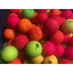 Barevné matné golfové míče (50 + 10 ks ZDARMA)